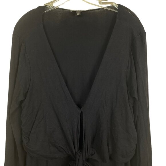 Ralph Lauren Twist-Front Stretch Black Long Dress Sise Large - Picture 2 of 8